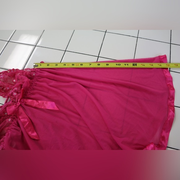 Spree Intimates hot pink Babydoll Set | New with tags Size Small - Picture 5 of 6